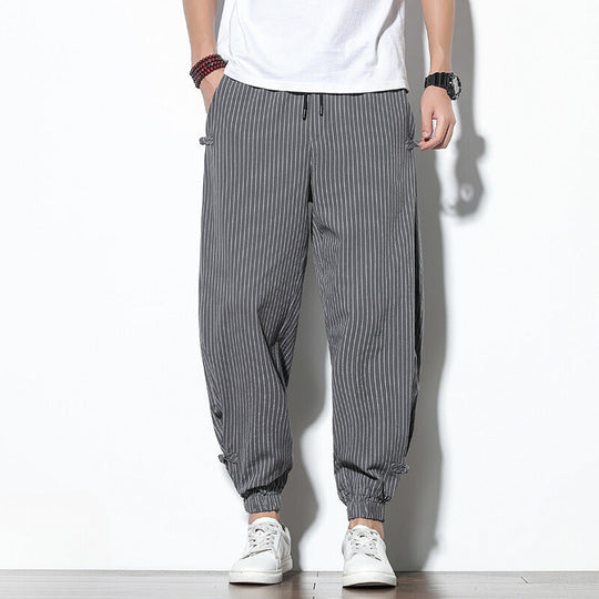 Tenshi - Pantalones harén cómodos azul marino