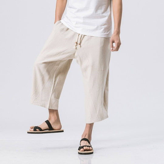Mai - Pantalones cortos beige cómodos