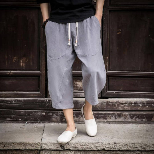 Mai - Pantalones cortos beige cómodos