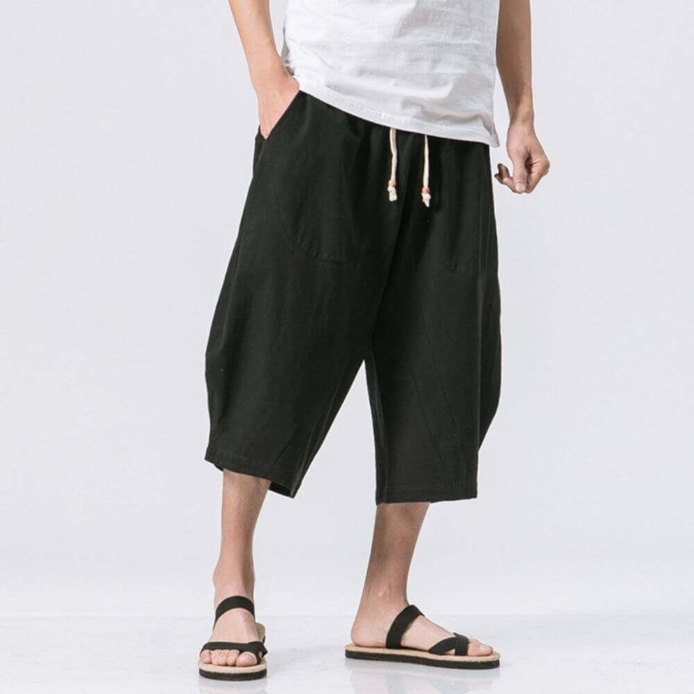 Mai - Pantalones cortos beige cómodos