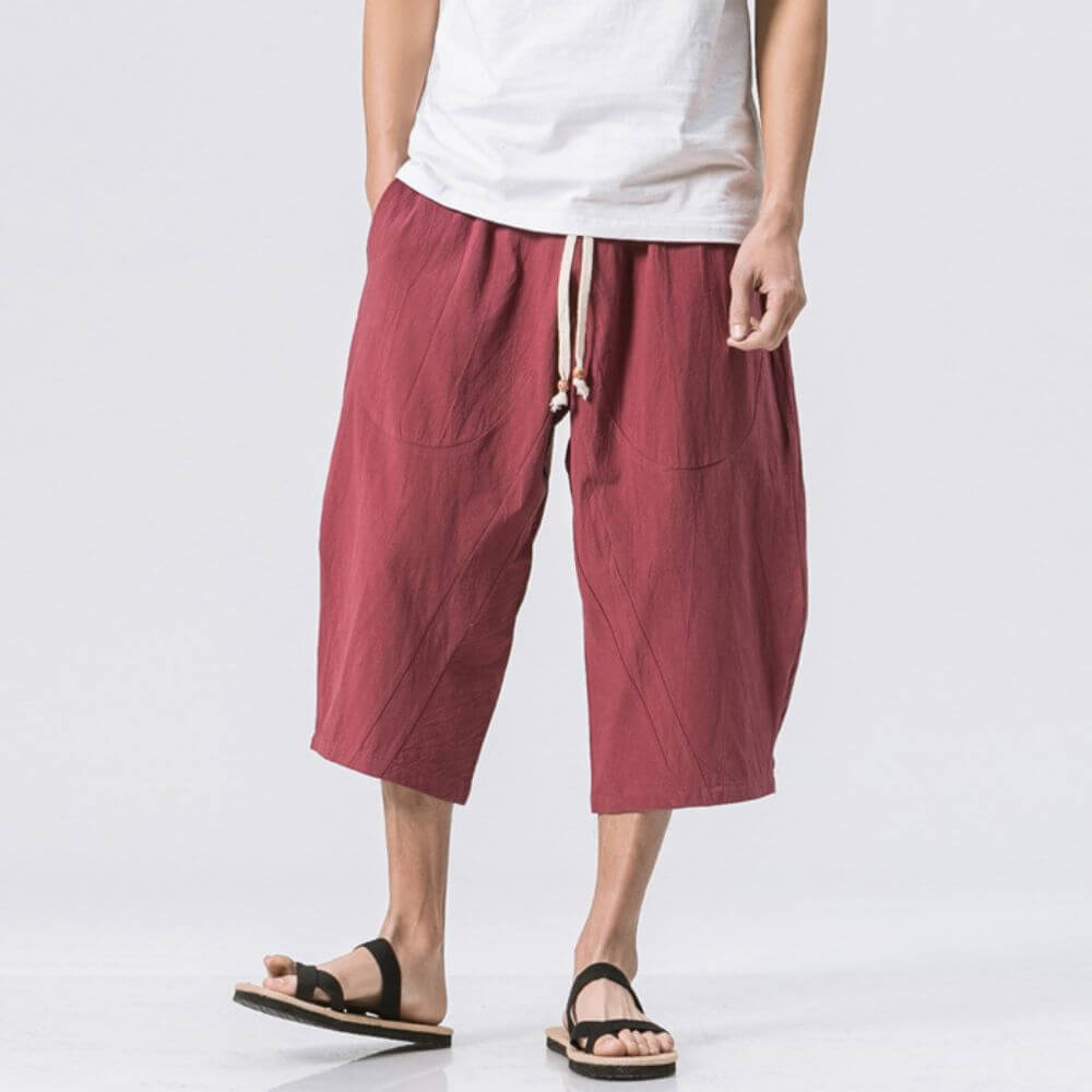 Mai - Pantalones cortos beige cómodos
