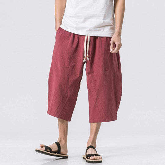 Mai - Pantalones cortos beige cómodos