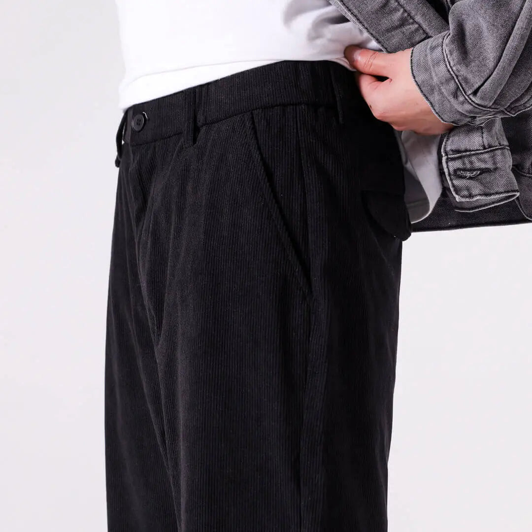 Satoko - Pantalones de terciopelo gris