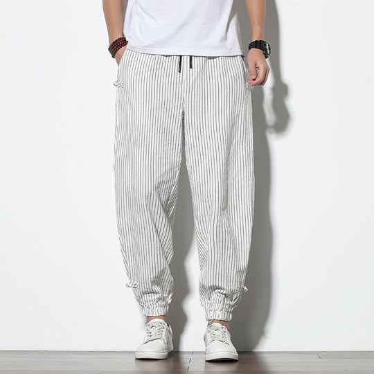 Tenshi - Pantalones harén cómodos azul marino