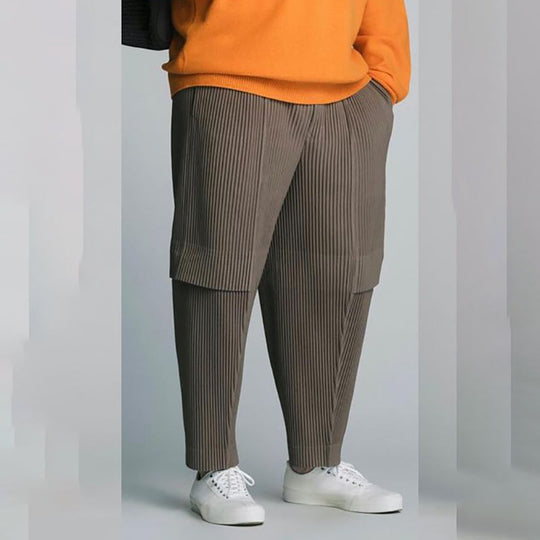 Masashi - Pantalones plisados caqui japoneses