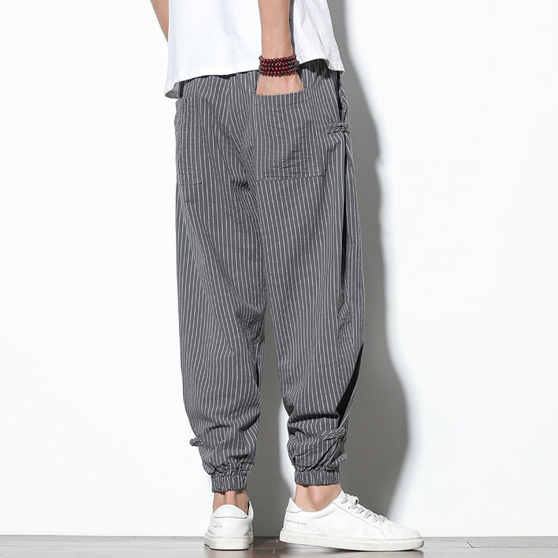 Tenshi - Pantalones harén cómodos azul marino