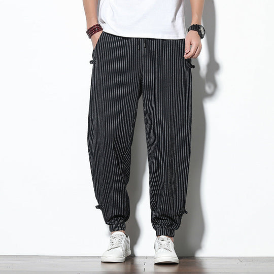 Tenshi - Pantalones harén cómodos azul marino