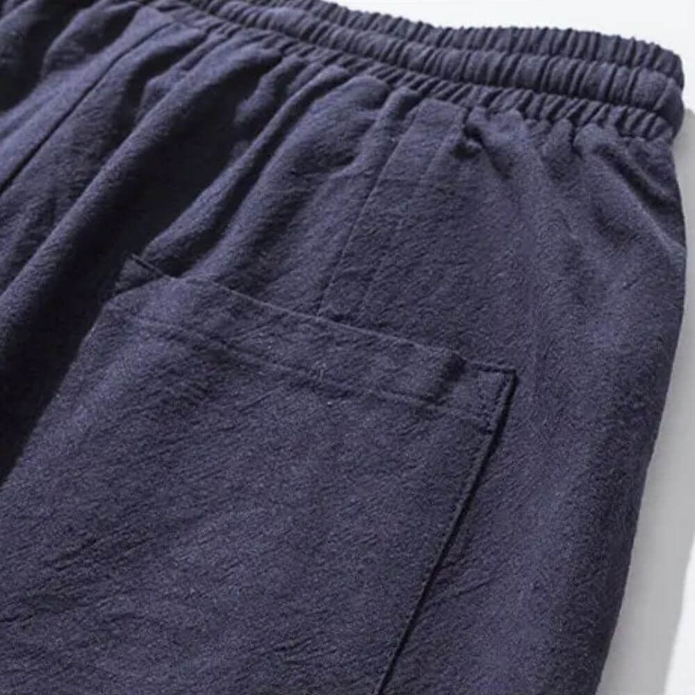 Riku™ - Cómodo pantalón de harén de algodón azul marino