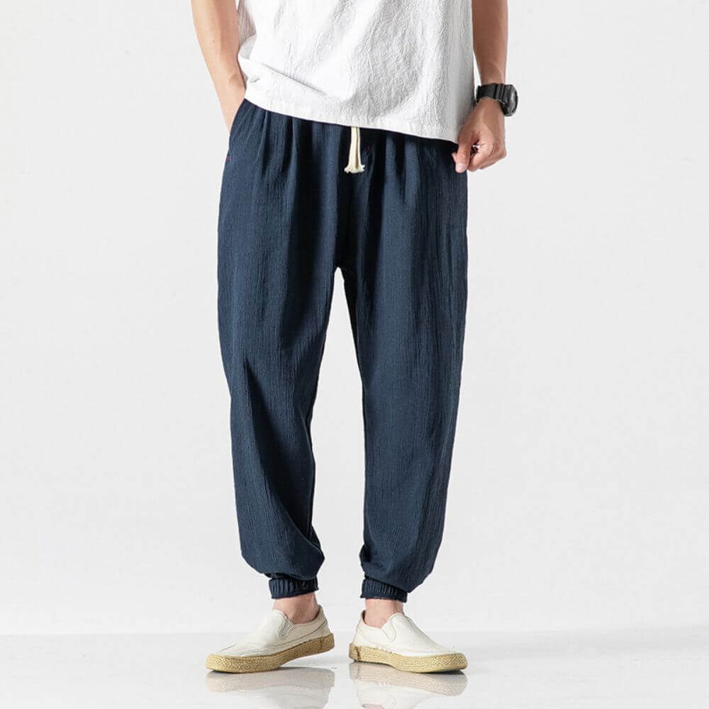 Yoko - Pantalones japoneses cómodos beige