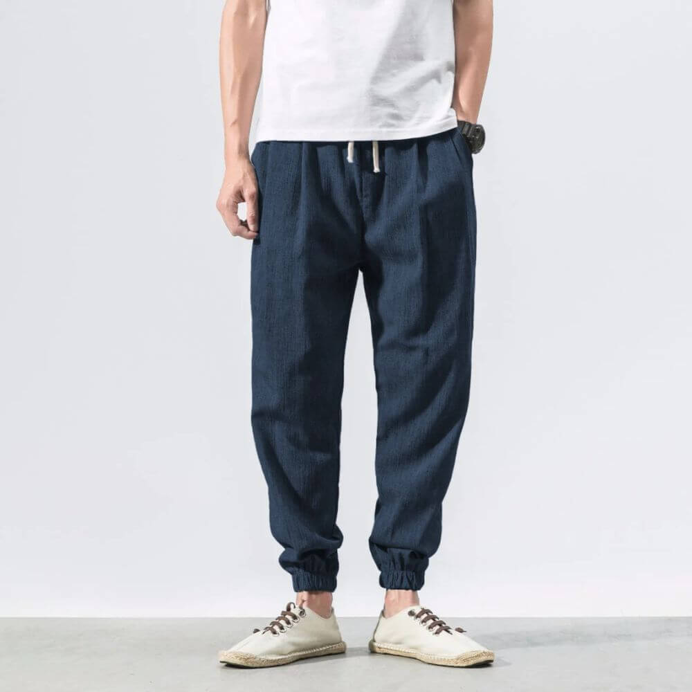 Yoko - Bleumarin Pantalones japoneses cómodos